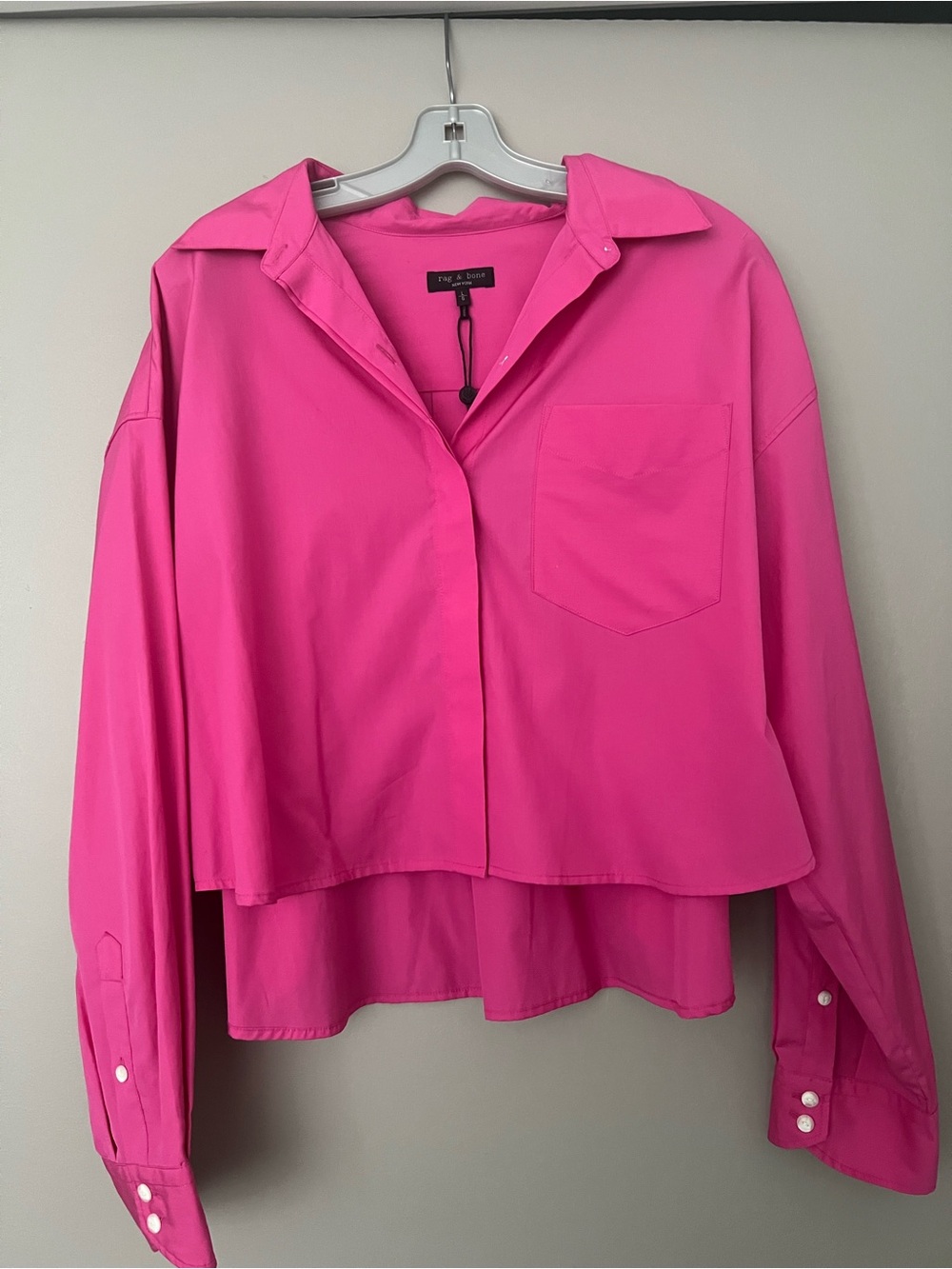 rag & bone Hot Pink Button-Up Shirt